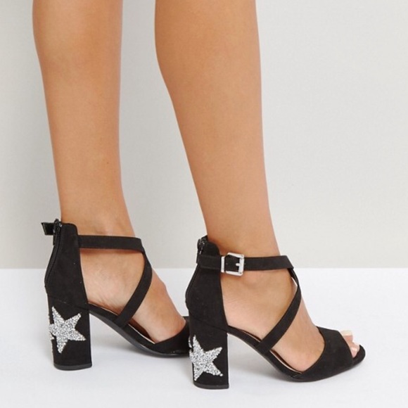 ASOS Shoes - Star Embellished Chunky Heel Sandal
